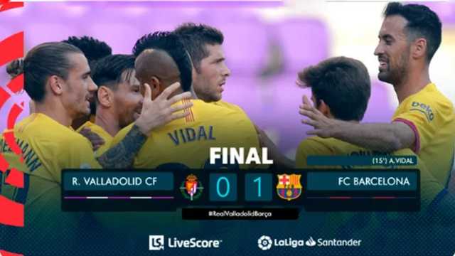 Arturo Vidal marcó el gol de la victoria del FC Barcelona. (Foto: @LaLiga/Twitter)