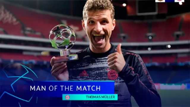 Thomas Müller, el hombre del partido. (Foto. @ChampionsLeagye)