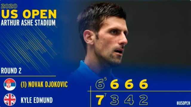 Djokovic estuvo irregular y tuvo que remontar a Edmund. (Foto: @usopen)
