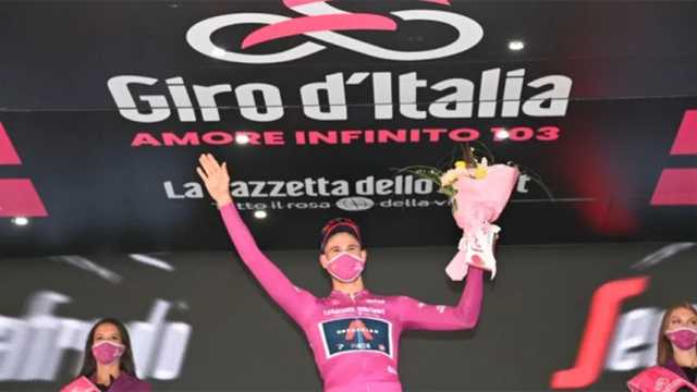 Filippo Ganna, primer líder del Giro de Italia. (Foto: @giroditalia)
