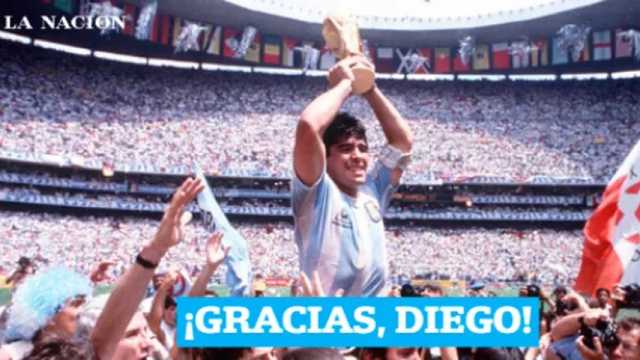 Diego Armando Maradona falleció a los 60 años. (Foto: @LaNacion)