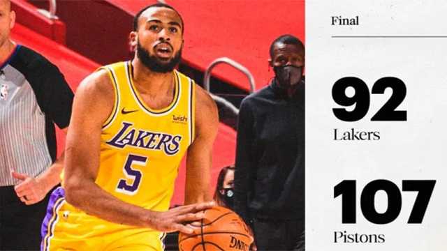 Los Pistons arrollaron a los Lakers. (Foto: @Lakers)