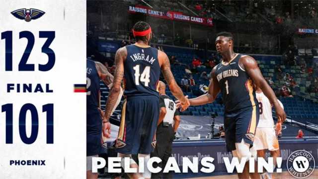 Los Pelicans de Willy se impusieron a los Suns. (Foto: PelicansNBA/Twitter)