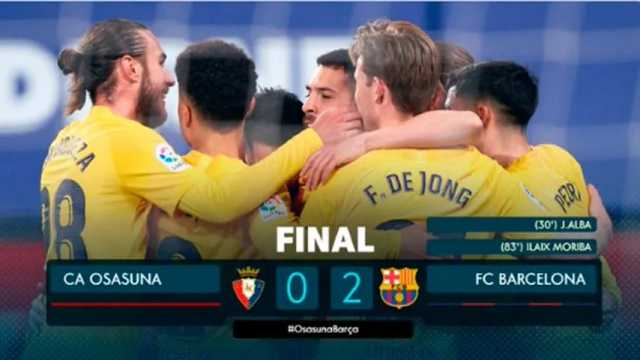 El FC Barcelona se impuso en El Sadar al Osasuna. (Foto: @LaLiga)